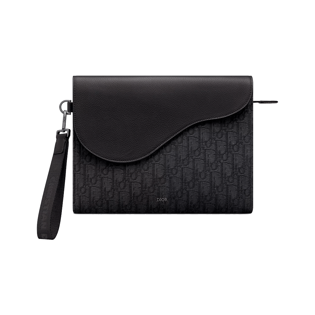 Black Dior Oblique Jacquard Bag