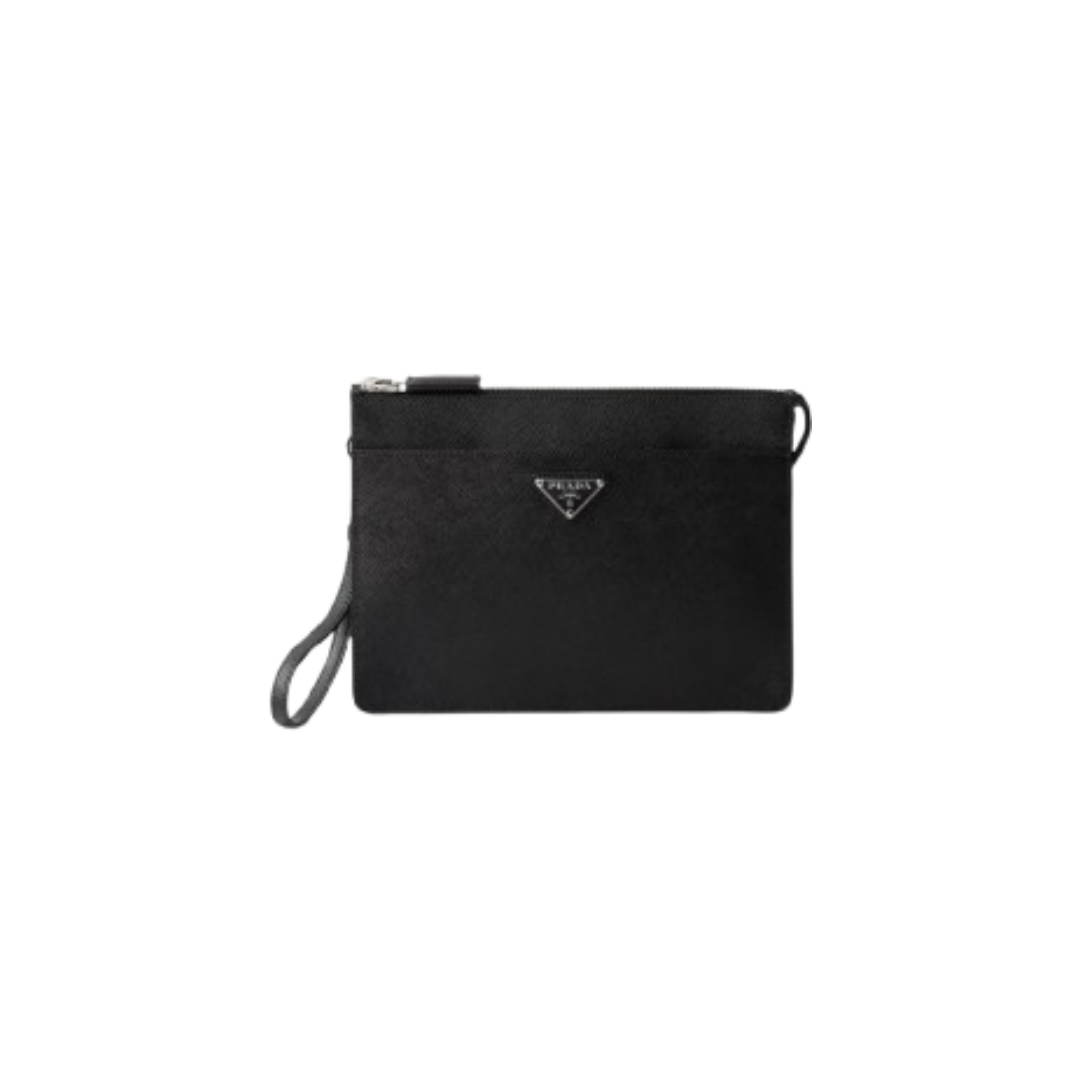 prada saffiano leather mini pouch